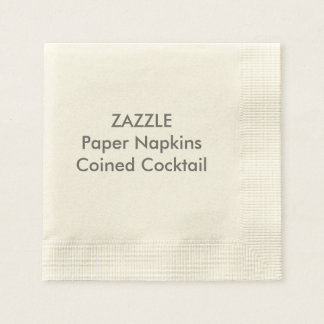 Custom Paper Napkins ECRU COCKTAIL Serviette