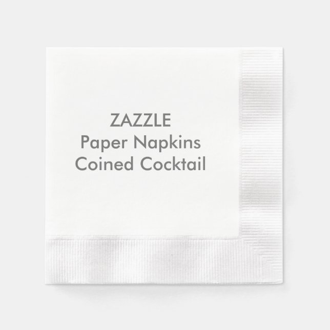 Custom Paper Napkins WHITE COCKTAIL Serviette (Vorderseite)