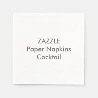 Custom Paper Napkins WHITE COCKTAIL Serviette