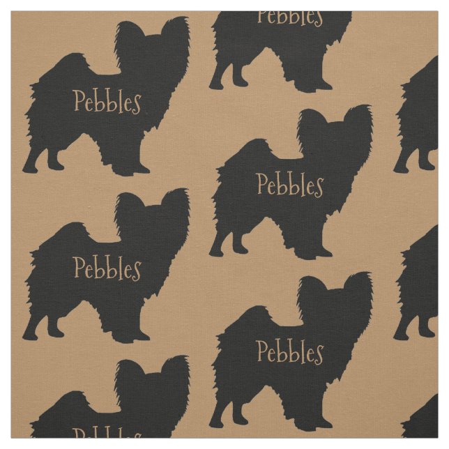 Custom Papillon Dog Fabric Stoff (Muster)