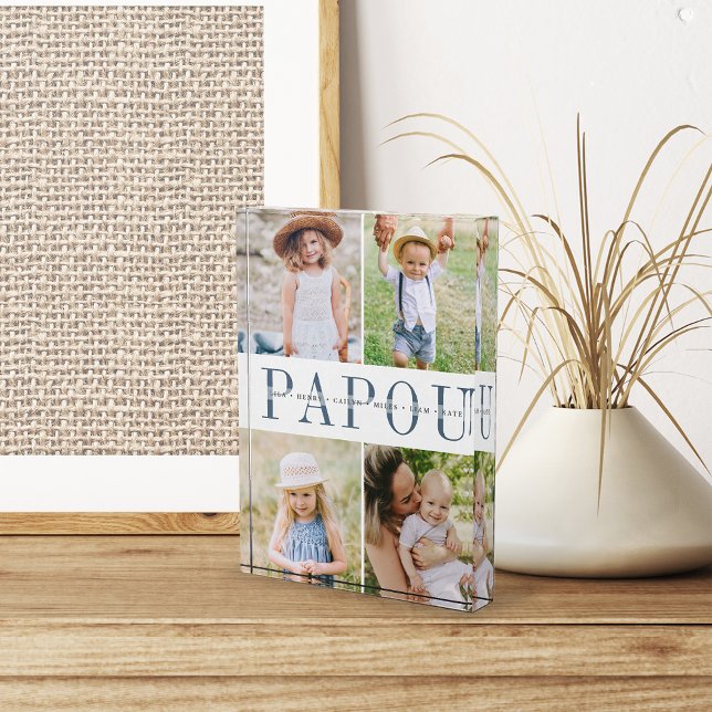 Custom Papou Grandchildren Fotoblock (Von Creator hochgeladen)