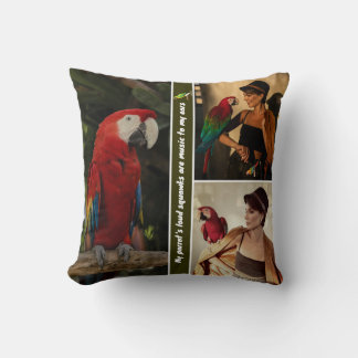 Custom Parrot Fotos Throw Kissen