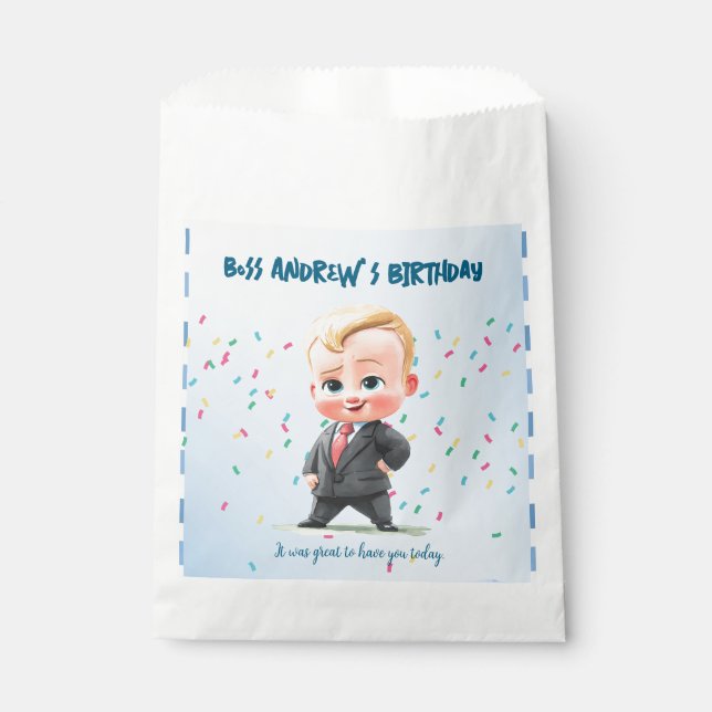 Custom Party Favor Bags for Boys Birthday Geschenktütchen (Vorderseite)