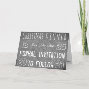 Custom Party Save the Date Weihnachtsessen Karte