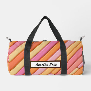 Custom Pastel Geometric Duffle Bag - Personalisier