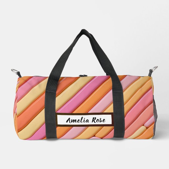 Custom Pastel Geometric Duffle Bag - Personalisier (Vorderseite)