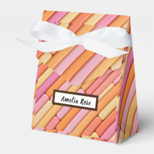 Custom Pastel Geometric Ribbon Fevor Boxen Geschenkschachtel