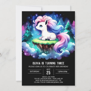 Custom Pastel Horse Birthday Einladung