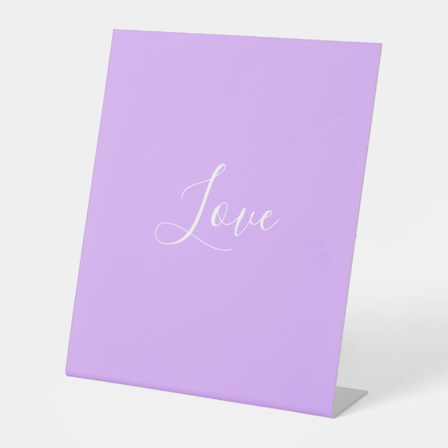 Custom Pastel Mauve Solid Color Minimalistische Ho Sockelschild (Vorderseite)