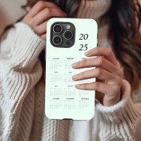 Custom Pastel Mint 2025 Calendar