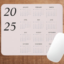 Custom Pastel Pink 2025 Calendar Elegant