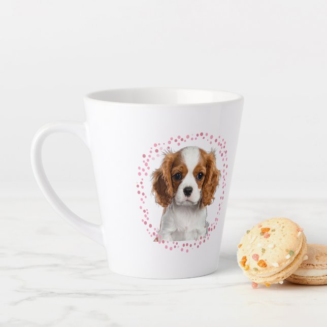Custom pastel pink cavalier mug Photo Personalized Milchtasse (Beispiel)