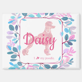 Custom Pastel Pink Poodle Silhouette  Magnet