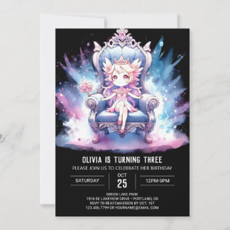 Custom Pastel Princess Geburtstag Einladung