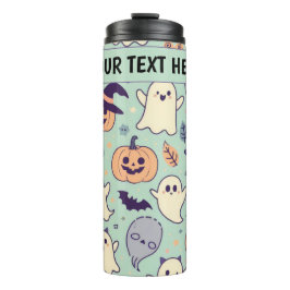 Custom Pastell Halloween Muster Spooky Ghost Thermosbecher