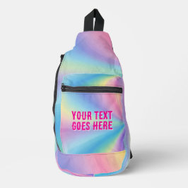 Custom Pastell Rainbow Backpack - rosa, Lila, Crossbody Bag