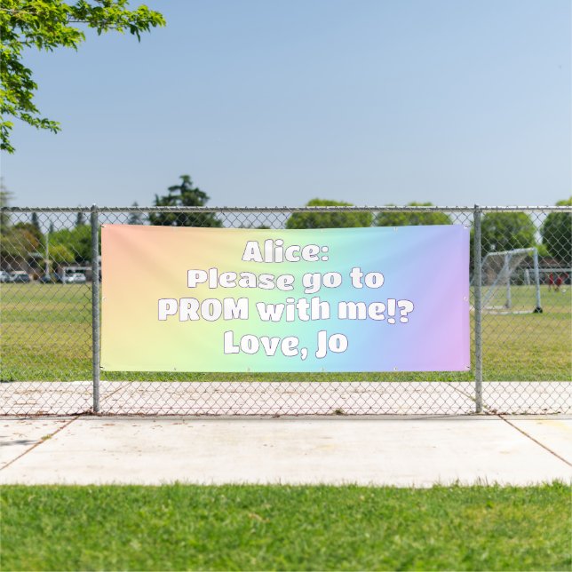 Custom Pastell Rainbow Prom Banner (InSitu)