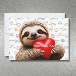 Custom pastellfarbene Sloth Valentine Sie sind mei Feiertagskarte