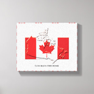 Custom Patriotic Flag CANADA Leinwanddruck