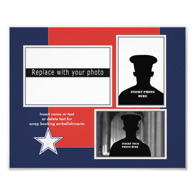 Custom Patriotic Foto Collage (Vorne)