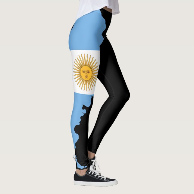 Custom Patriotic Leggings Argentina Flag Fan Gear (Rechts)
