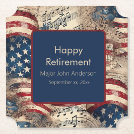 Custom Patriotic Retirement Party Untersetzer