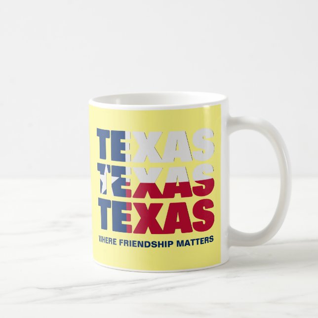 Custom Patriotic TEXAS FLAG Kaffeetasse (Rechts)