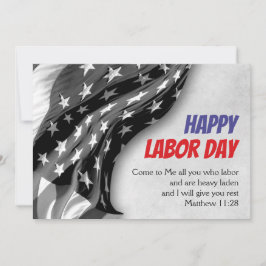 Custom Patriotic USA Flag Christliche LABOR DAY Feiertagskarte