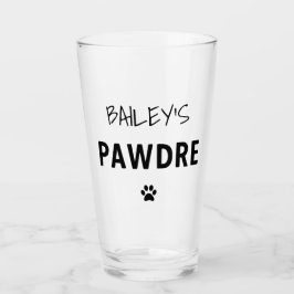 Custom Pawdre Typografy Dog Vater New Dog Eigentüm Glas