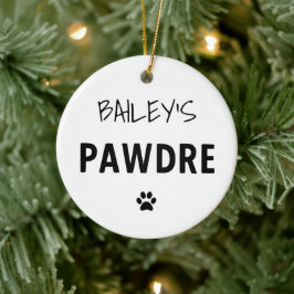 Custom Pawdre Typografy Dog Vater New Dog Eigentüm Keramik Ornament