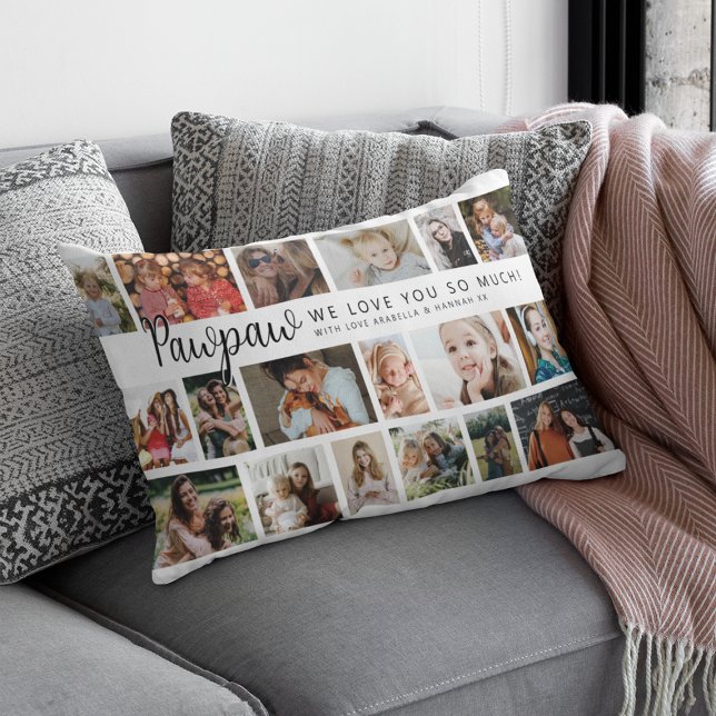 Custom Pawpaw 18 Photo Collage Lendenkissen (Von Creator hochgeladen)