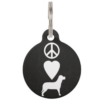 Custom Peace Liebe Hunde Personalisiert Dog Tag Haustiermarke
