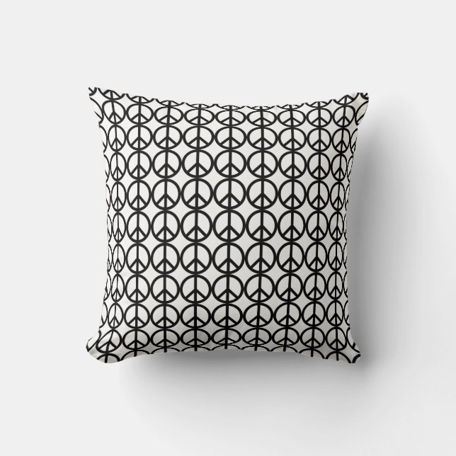 Custom Peace Signs Throw Pillow Kissen (Vorderseite)