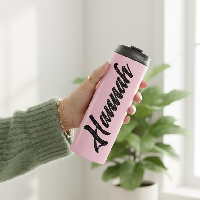 Custom Peach Birthday Tumbler Gift for Her and Mom Thermosbecher (Personalized Birthday Tumbler Gift for Her, Mom & Nana, Custom Graduation Tumbler Gift for Students)