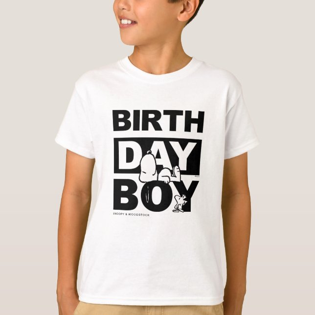Custom Peanuts | Snoopy Birthday Boy T-Shirt (Vorderseite)