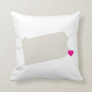 Custom Pennsylvania Staat Liebe Reversible Pillow Kissen