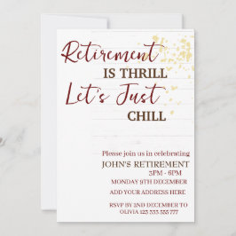 Custom Pension ist Thrill Let's Just Chill Funny Einladung