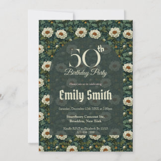 Custom Peonies Inspired 70Th Birthday Einladung