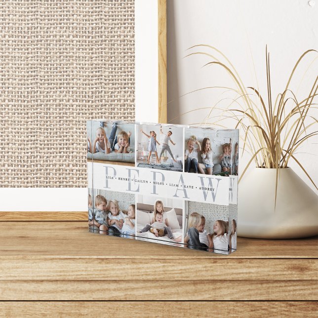 Custom Pepaw Grandchildren Fotoblock (Von Creator hochgeladen)
