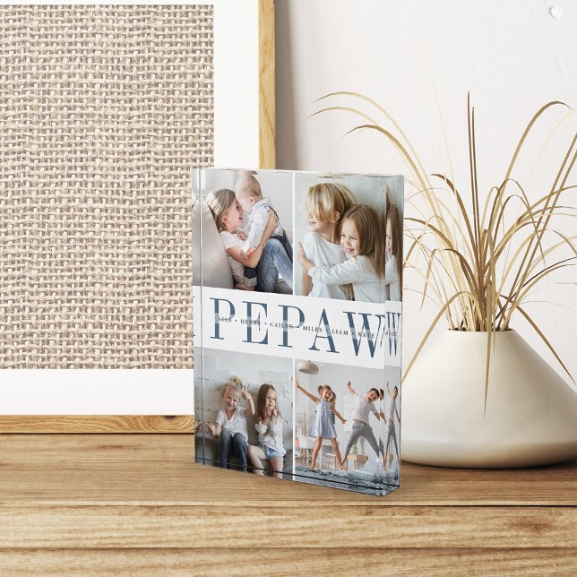 Custom Pepaw Grandchildren Fotoblock (Von Creator hochgeladen)