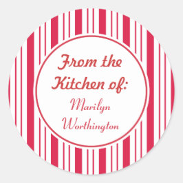 Custom Peppermint Kitchen Stickers