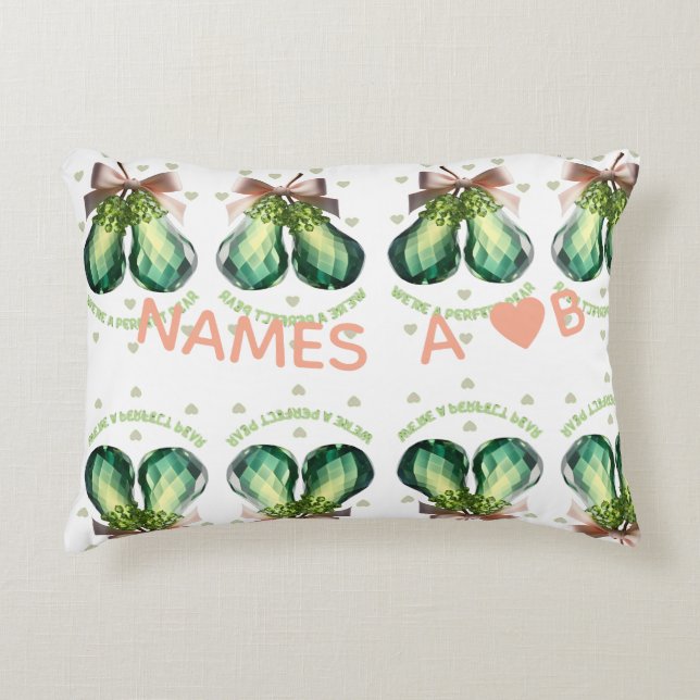 Custom Perfect Pear Crystal Valentine Gift Dekokissen (Vorderseite)