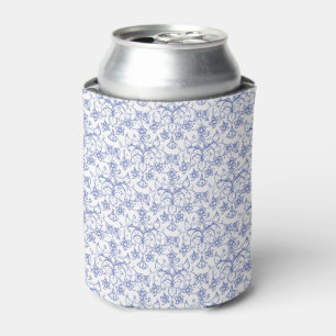 Custom Periwinkle Blue on White Decoration Floral Dosenkühler