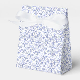 Custom Periwinkle Blue on White Decoration Floral Geschenkschachtel