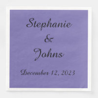 Custom Periwinkle Violet Wedding Bride Groom 2023