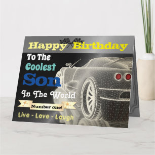 Custom Personalised Cool Birthday Card For Son Karte