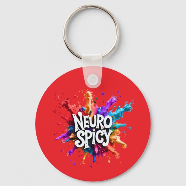Custom / Personalised NEUROSPICY neurodiversity  Schlüsselanhänger (Vorderseite)