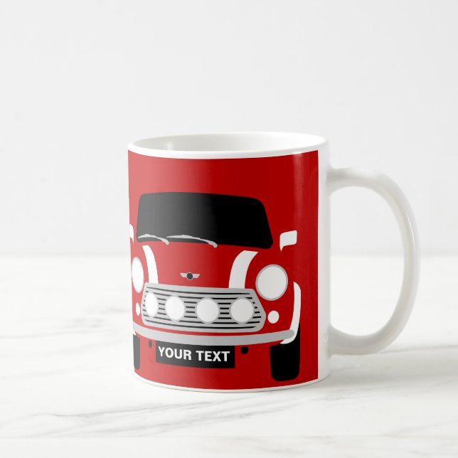 CUSTOM PERSONALISIEREN CLASSIC MINI CAR KAFFEETASSE (Rechts)