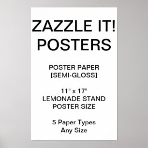 Custom Personalisiert 11"x17" Semi-Gloss Poster