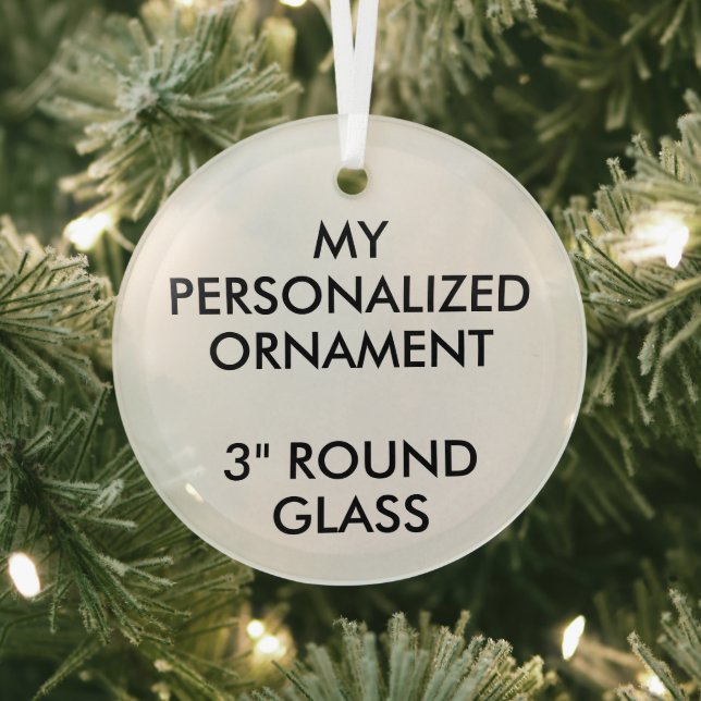 Custom Personalisiert 3" RUNDE GLASORNATION Ornament Aus Glas (InSitu)
